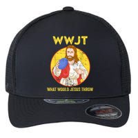 Disc Golf What Would Jesus Throw Frisbee Golf Flexfit Unipanel Trucker Cap