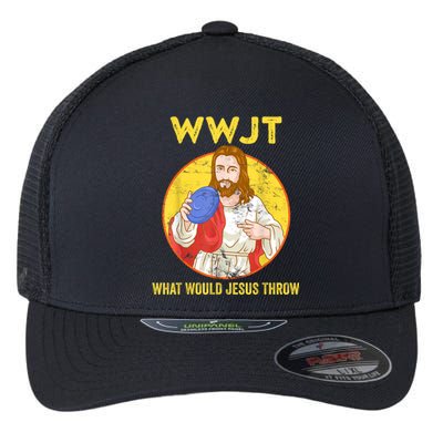 Disc Golf What Would Jesus Throw Frisbee Golf Flexfit Unipanel Trucker Cap