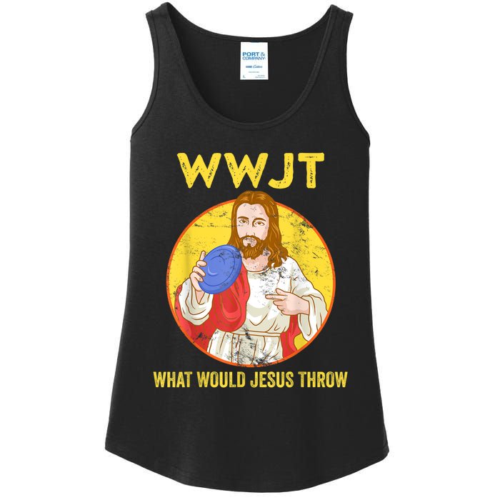 Disc Golf What Would Jesus Throw Frisbee Golf Ladies Essential Tank