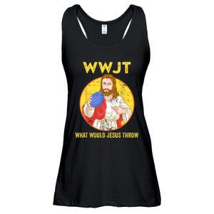 Disc Golf What Would Jesus Throw Frisbee Golf Ladies Essential Flowy Tank