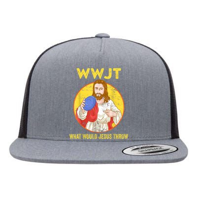 Disc Golf What Would Jesus Throw Frisbee Golf Flat Bill Trucker Hat