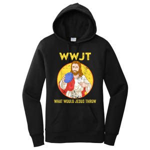 Disc Golf What Would Jesus Throw Frisbee Golf Women's Pullover Hoodie