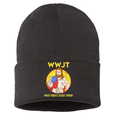 Disc Golf What Would Jesus Throw Frisbee Golf Sustainable Knit Beanie