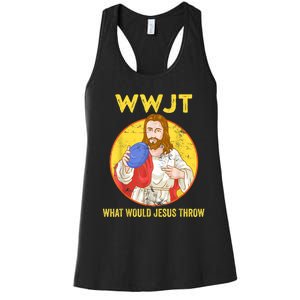 Disc Golf What Would Jesus Throw Frisbee Golf Women's Racerback Tank