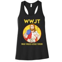 Disc Golf What Would Jesus Throw Frisbee Golf Women's Racerback Tank