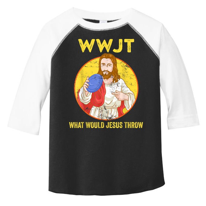 Disc Golf What Would Jesus Throw Frisbee Golf Toddler Fine Jersey T-Shirt