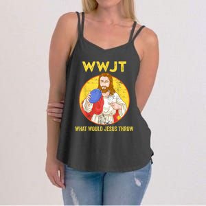 Disc Golf What Would Jesus Throw Frisbee Golf Women's Strappy Tank