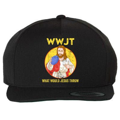 Disc Golf What Would Jesus Throw Frisbee Golf Wool Snapback Cap