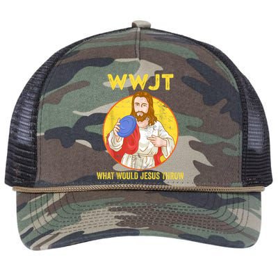 Disc Golf What Would Jesus Throw Frisbee Golf Retro Rope Trucker Hat Cap