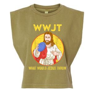 Disc Golf What Would Jesus Throw Frisbee Golf Garment-Dyed Women's Muscle Tee