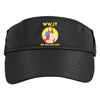 Disc Golf What Would Jesus Throw Frisbee Golf Funny Adult Drive Performance Visor