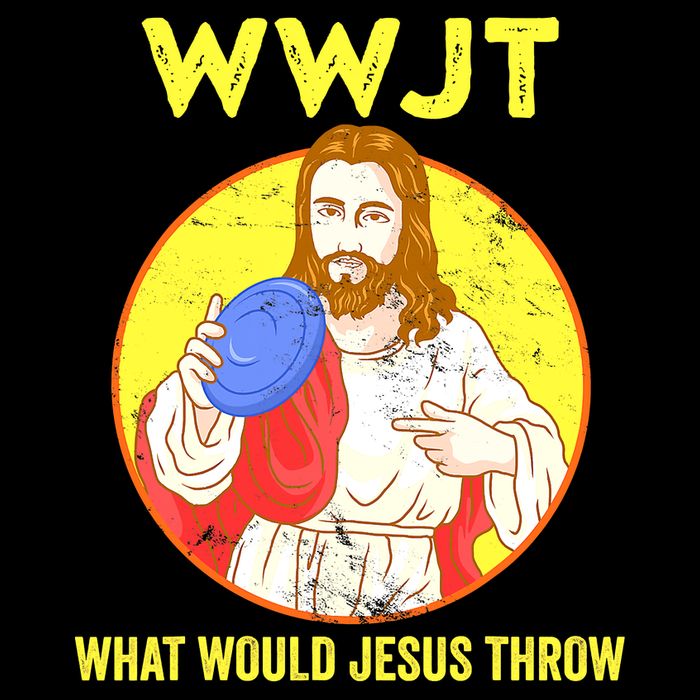 Disc Golf What Would Jesus Throw Frisbee Golf Funny Flat Bill Trucker Hat