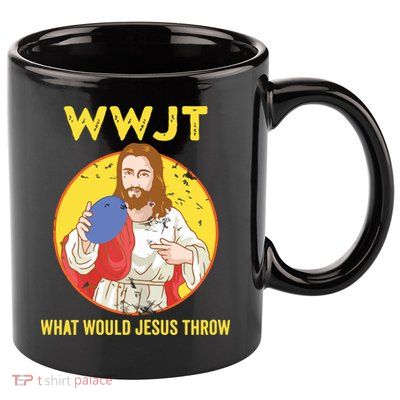Disc Golf What Would Jesus Throw Frisbee Golf 11oz C Handle Ceramic Mug