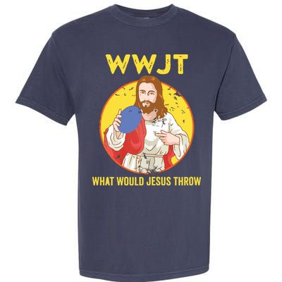 Disc Golf What Would Jesus Throw Frisbee Golf Garment-Dyed Heavyweight T-Shirt