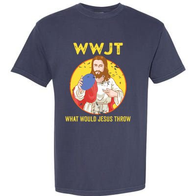 Disc Golf What Would Jesus Throw Frisbee Golf Garment-Dyed Heavyweight T-Shirt