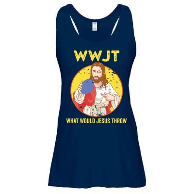 Disc Golf What Would Jesus Throw Frisbee Golf Ladies Essential Flowy Tank