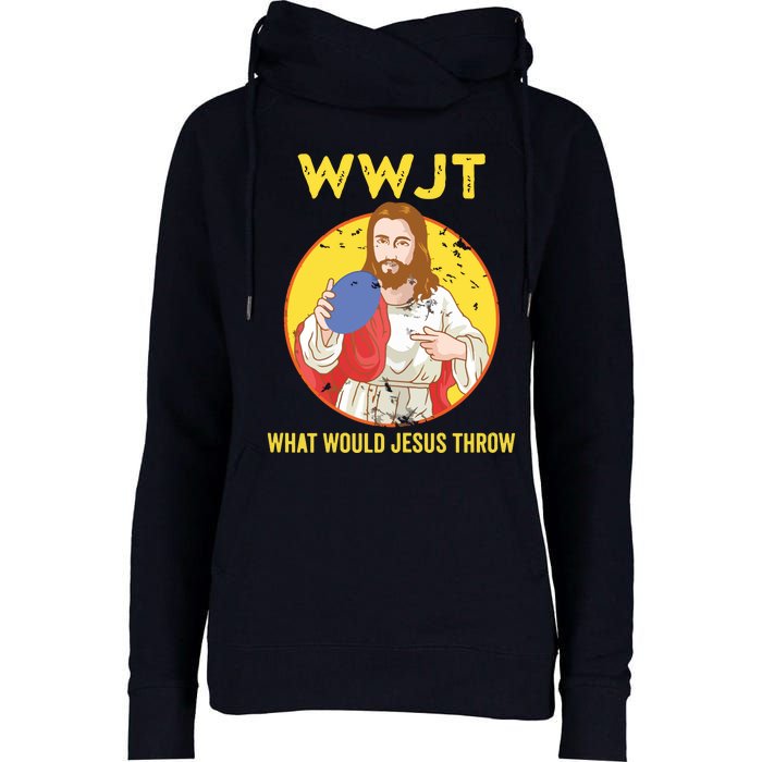 Disc Golf What Would Jesus Throw Frisbee Golf Womens Funnel Neck Pullover Hood