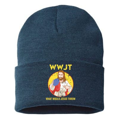 Disc Golf What Would Jesus Throw Frisbee Golf Sustainable Knit Beanie