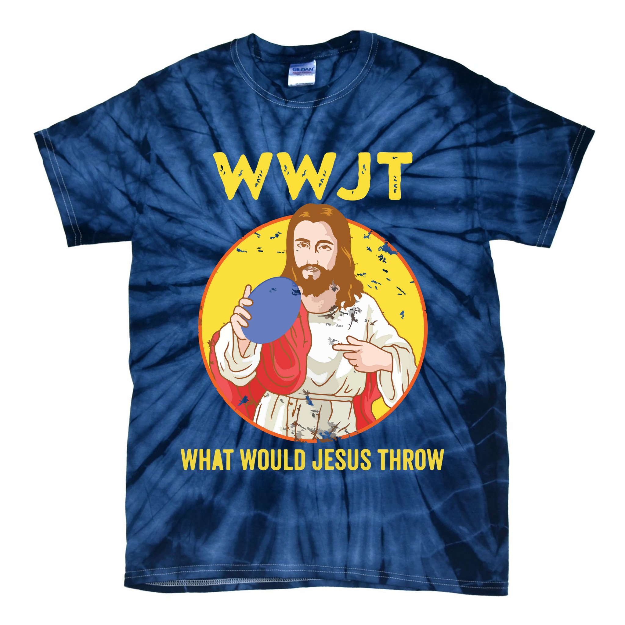 Disc Golf What Would Jesus Throw Frisbee Golf Tie-Dye T-Shirt
