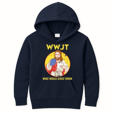 Disc Golf What Would Jesus Throw Frisbee Golf Kids Hoodie