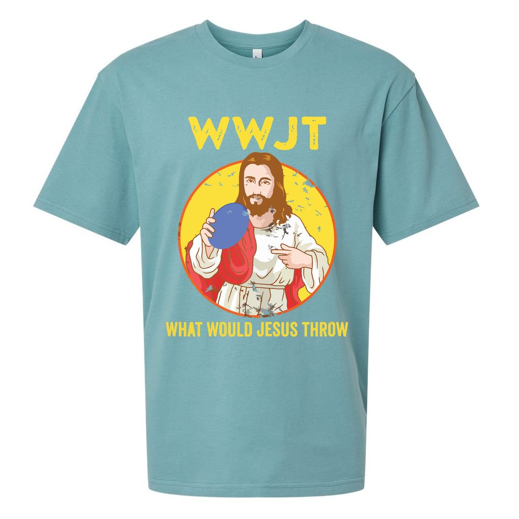 Disc Golf What Would Jesus Throw Frisbee Golf Sueded Cloud Jersey T-Shirt