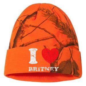 Distressed Grunge Worn Out Style I Love Britney Kati Licensed 12" Camo Beanie