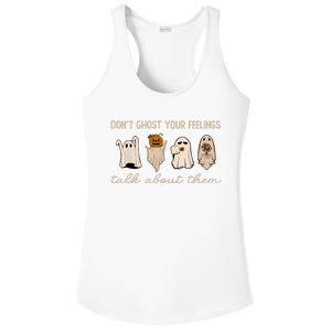 DonT Ghost Your Feelings Halloween Mental Health Awareness Ladies PosiCharge Competitor Racerback Tank