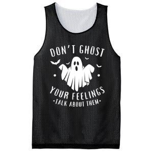 DonT Ghost Your Feelings Halloween Mental Health Mesh Reversible Basketball Jersey Tank