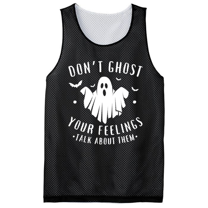 DonT Ghost Your Feelings Halloween Mental Health Mesh Reversible Basketball Jersey Tank