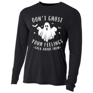 DonT Ghost Your Feelings Halloween Mental Health Cooling Performance Long Sleeve Crew