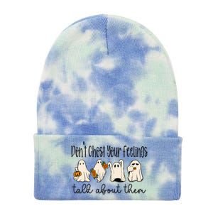 Don't Ghost Your Feelings Halloween Tie Dye 12in Knit Beanie