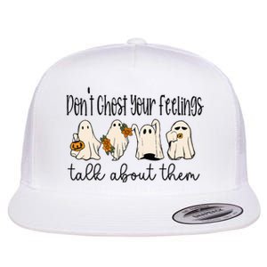 Don't Ghost Your Feelings Halloween Flat Bill Trucker Hat