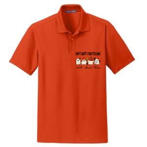 DonT Ghost Your Feelings Halloween Mental Health Dry Zone Grid Polo