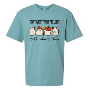 DonT Ghost Your Feelings Halloween Mental Health Sueded Cloud Jersey T-Shirt