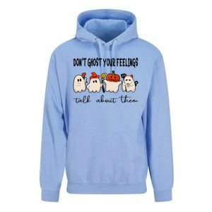 DonT Ghost Your Feelings Halloween Mental Health Unisex Surf Hoodie