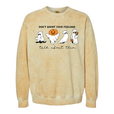 DonT Ghost Your Feelings Inspirational Therapy Psychologist Colorblast Crewneck Sweatshirt