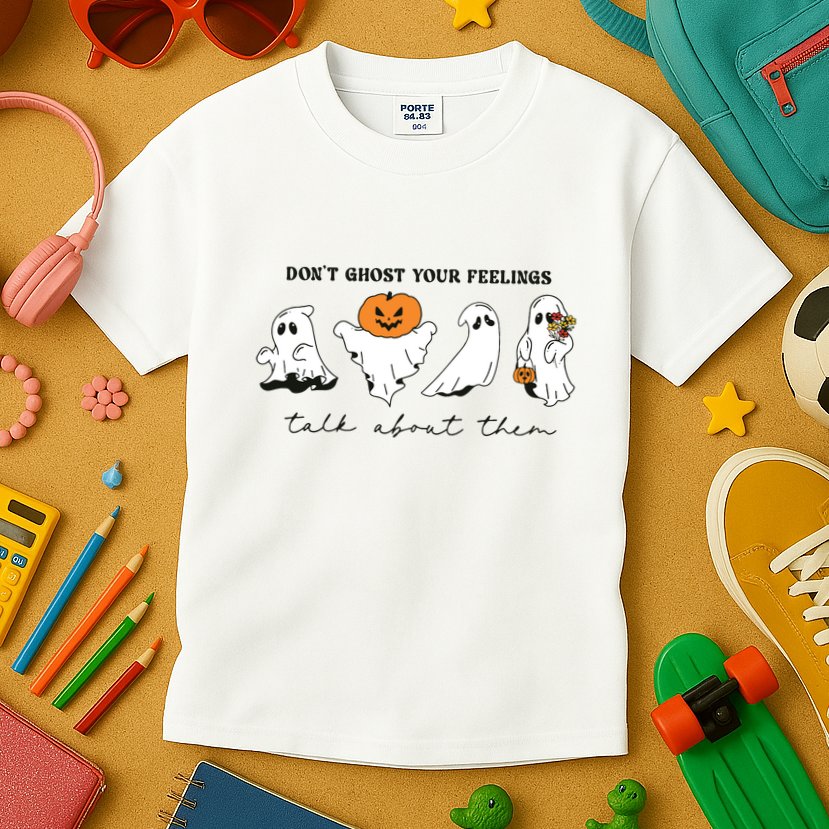 DonT Ghost Your Feelings Inspirational Therapy Psychologist Kids T-Shirt