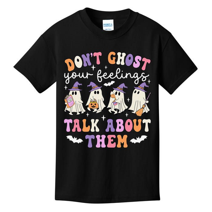 Dont Ghost Your Feeling Halloween School Counselor Halloween Gift Kids T-Shirt