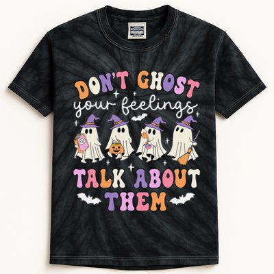 Dont Ghost Your Feeling Halloween School Counselor Halloween Gift Kids Tie-Dye T-Shirt