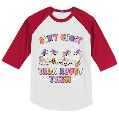 Dont Ghost Your Feeling Halloween School Counselor Halloween Gift Kids Colorblock Raglan Jersey