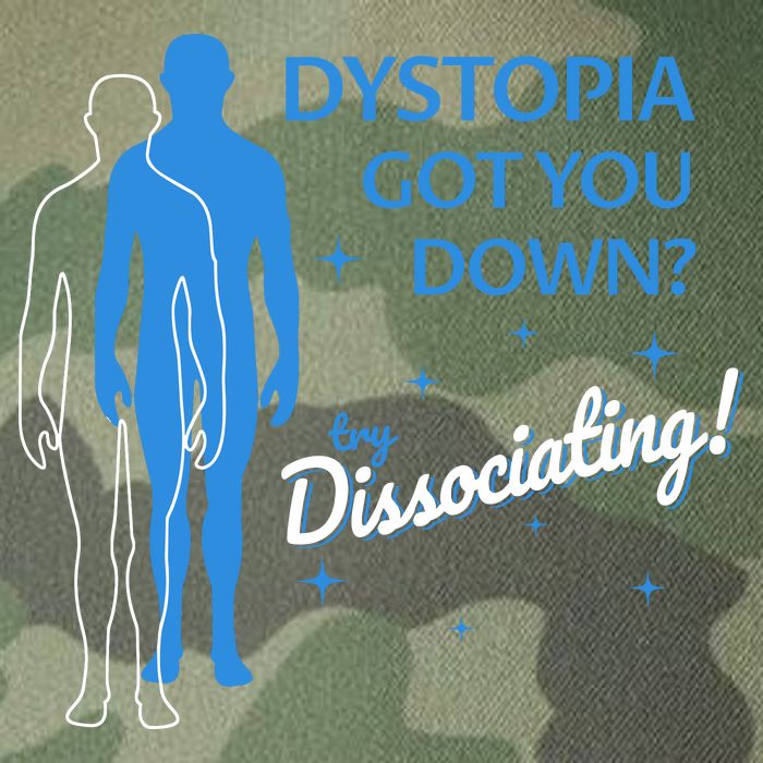 Dystopia Got You Down Try Dissociating Legacy Tie Dye Trucker Hat