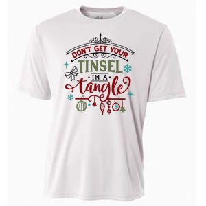 Don't Get Your Tinsel In A Tangle Funny Xmas Cooling Performance Crew T-Shirt