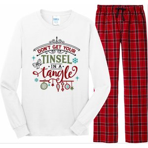 Don't Get Your Tinsel In A Tangle Funny Xmas Long Sleeve Pajama Set