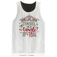 Don't Get Your Tinsel In A Tangle Funny Xmas Mesh Reversible Basketball Jersey Tank