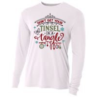 Don't Get Your Tinsel In A Tangle Funny Xmas Cooling Performance Long Sleeve Crew