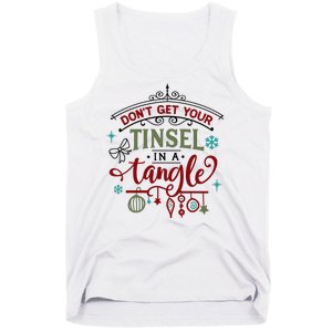 Don't Get Your Tinsel In A Tangle Funny Xmas Tank Top