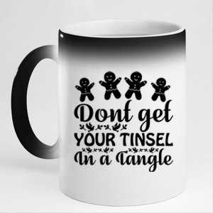 Don't Get Your Tinsel In A Tangle 11oz Black Color Changing Mug