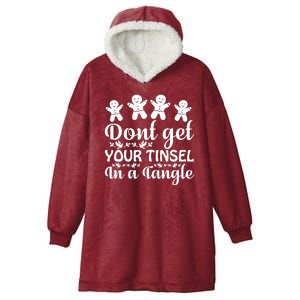 Don't Get Your Tinsel In A Tangle Hooded Wearable Blanket