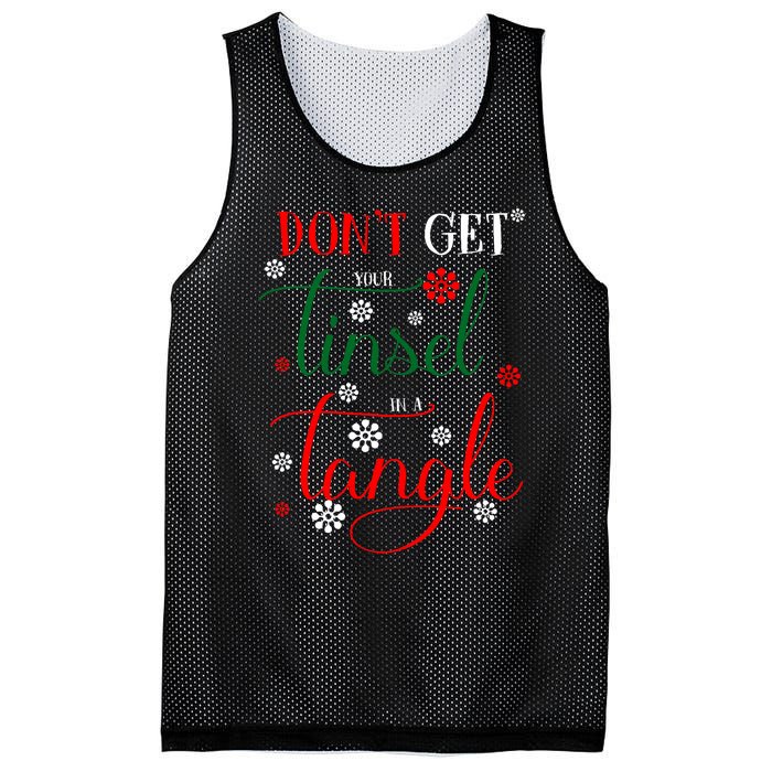 DonT Get Your Tinsel In A Tangle Mesh Reversible Basketball Jersey Tank