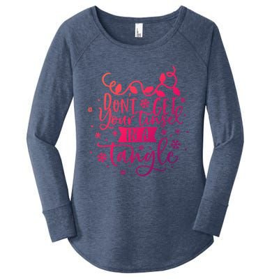 DonT Get Your Tinsel In A Tangle Funny Holiday Christmas Cool Gift Women's Perfect Tri Tunic Long Sleeve Shirt